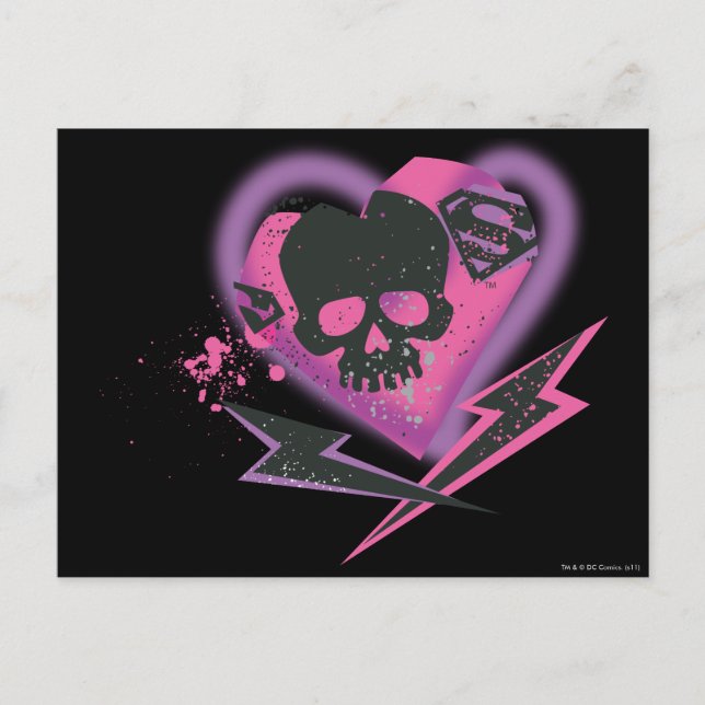 Postal Cránulos y relámpagos de superchica (Anverso)