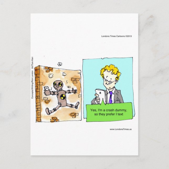 Postal Crash Text Dummy Funny (Anverso)