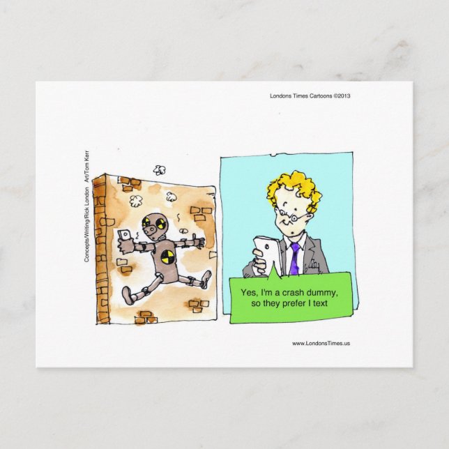 Postal Crash Text Dummy Funny (Anverso)