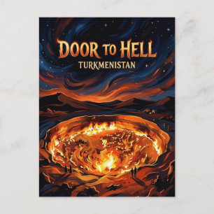 Postal Cráter de gas de Darvaza, Turkmenistán