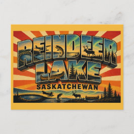 Postal Cráter de meteorito del lago Reindeer Saskatchewan