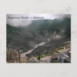 Postal Cráter del volcán Indonesia