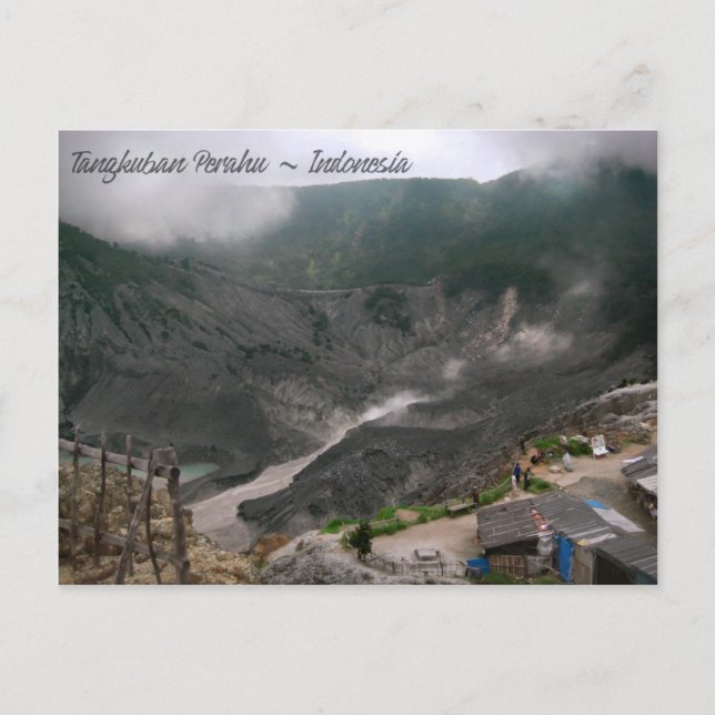 Postal Cráter del volcán Indonesia (Anverso)