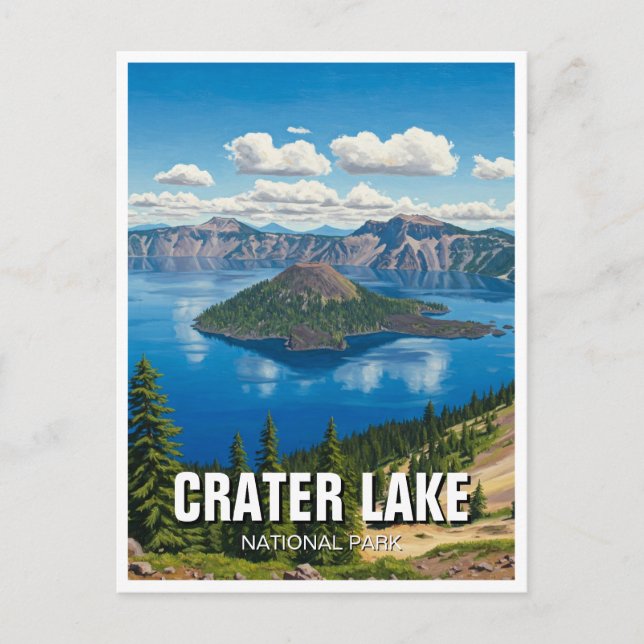 Postal Crater Lake National Park Oregon Travel (Anverso)