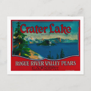 Postal Crater Lake Pear Crate LabelMedford, OR
