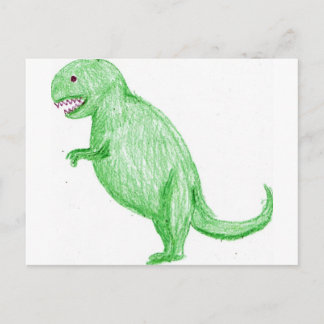 Postal Crayon Dinosaur