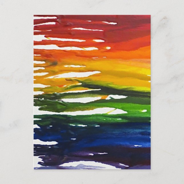 Postal Crayón fundido sobre el lienzo (Anverso)