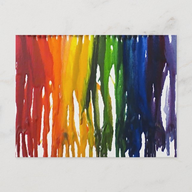 Postal Crayón fundido sobre el lienzo (Anverso)