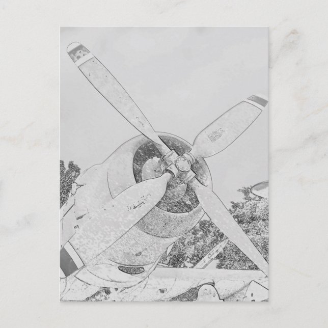 Postal Crayon-plane (Anverso)