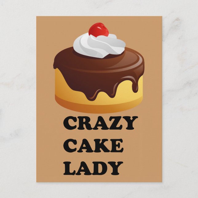 Postal Crazy Cake Lady (Anverso)