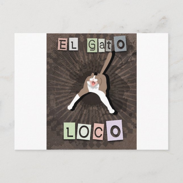 Postal Crazy Cat (Anverso)