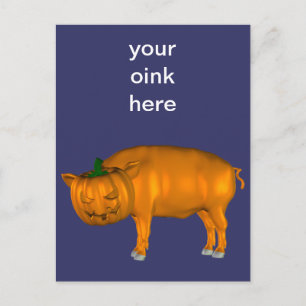 Postal Crazy Halloween Pig