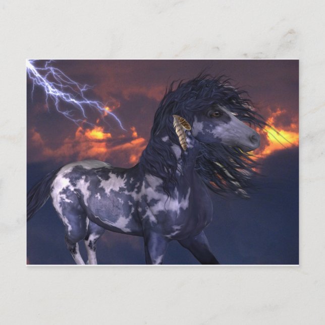 Postal Crazy Horse Blue (Anverso)