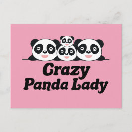 Postal Crazy Panda Lady