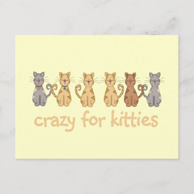Postal Crazy Para Kitties, camisetas y regalos (Anverso)