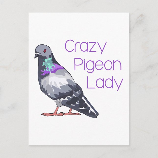 POSTAL CRAZY PIGEON LADY (Anverso)