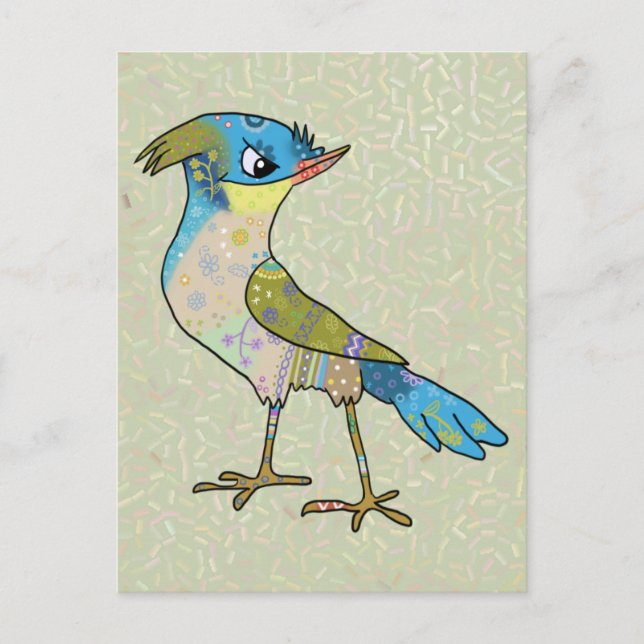 Postal Crazy Vogel (Anverso)