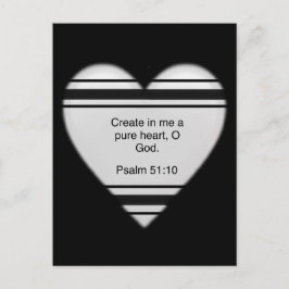 Postal Crea en mí un corazón limpio, O God Psalm 51:10 PC