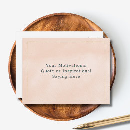 Postal Crea Tu Propia Cita Motivacional Rosa Dorado