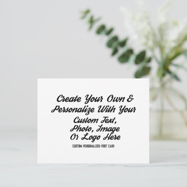 Postal Crea Tu Propia Fecha Para Guardar Personalizada y  (Anverso de pie)