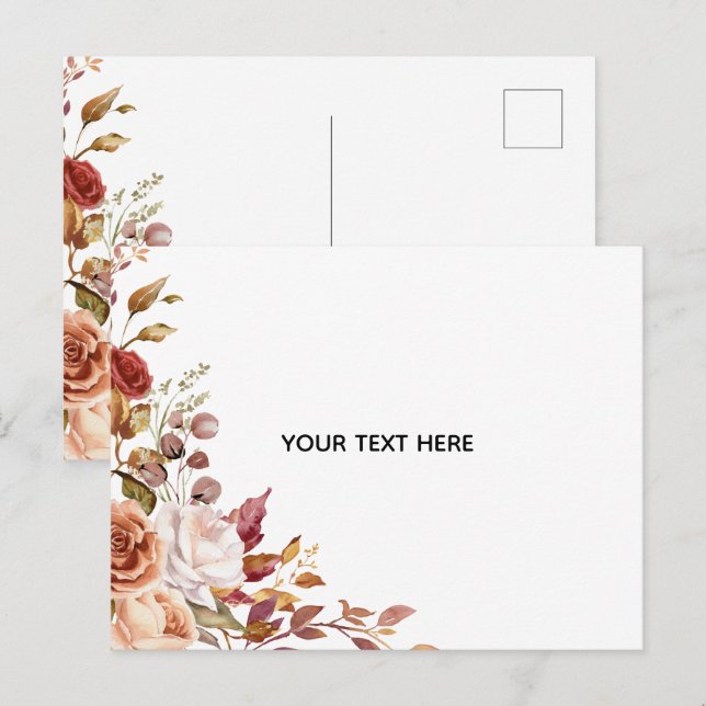 Postal Crea Tu Propia Floral (Anverso / Reverso)