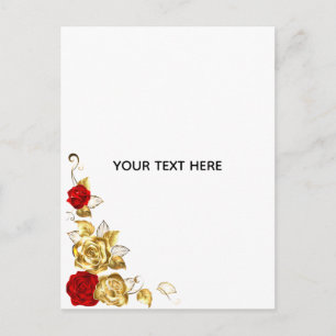 Postal Crea Tu Propia Rosa Azul Elegante