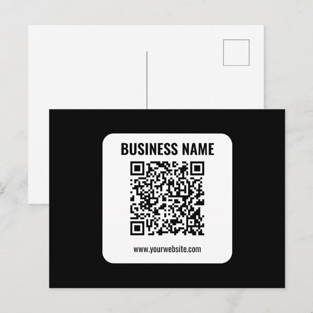 Postal Crea tu propio código QR | Transparente (Anverso / Reverso)