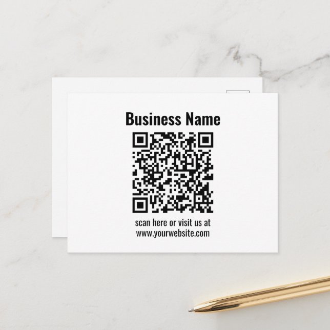 Postal Crea tu propio código QR | Transparente (Anverso/Reverso In Situ)
