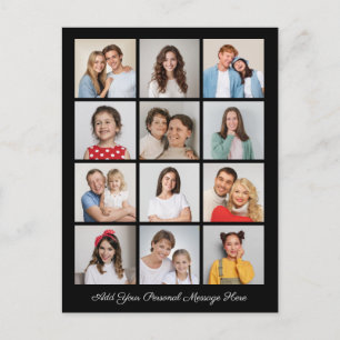 Postal Crea tu propio collage de 12 fotos, añade tu salud