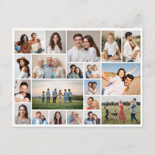 Postal Crea tu propio collage de 20 fotos