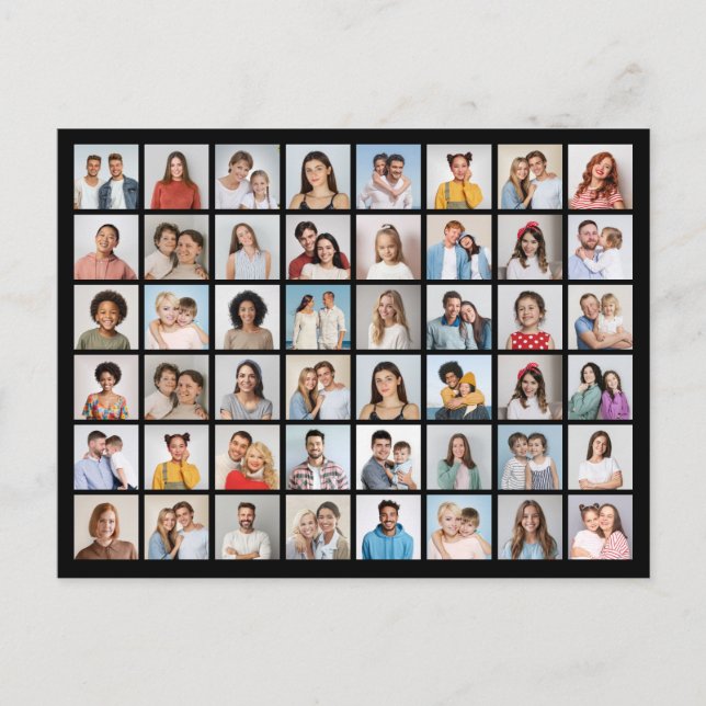 Postal Crea tu propio collage de 48 fotos (Anverso)