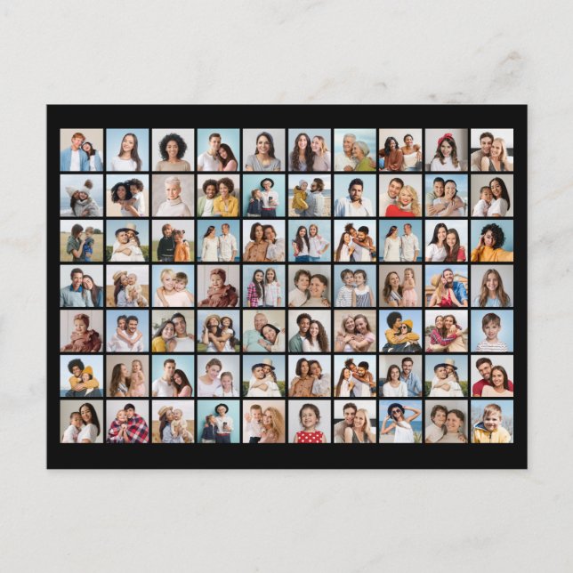Postal Crea tu propio collage de 70 fotos (Anverso)