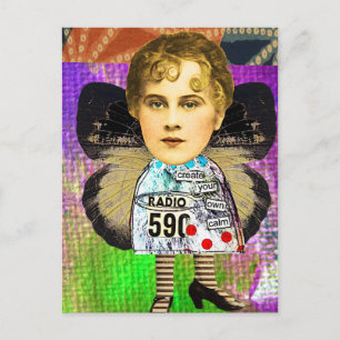 Postal Crea tu propio Collage de Zetti tranquilo