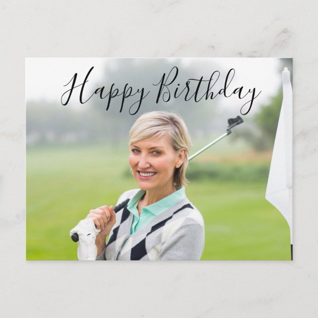 Postal Crea tu propio cumpleaños feliz para el golfista (Anverso)