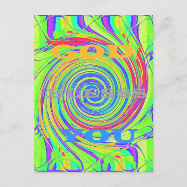 Postal Crea tu propio Dios bendiga tu texto Inspirador (Anverso)