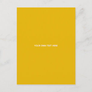 Postal Crea tu propio diseño amarillo personalizado