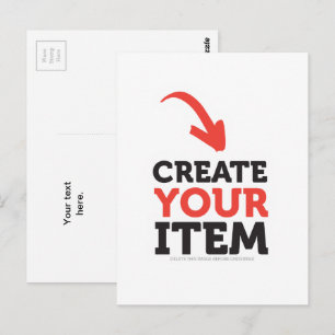 Postal CREA-TU-PROPIO DIY Personalizado carga tu diseño