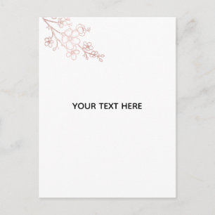 Postal Crea tu propio elegante blanco