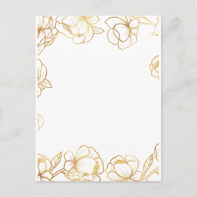 Postal Crea tu propio elegante blanco (Anverso)