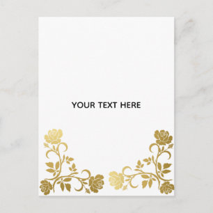 Postal Crea tu propio elegante dorado