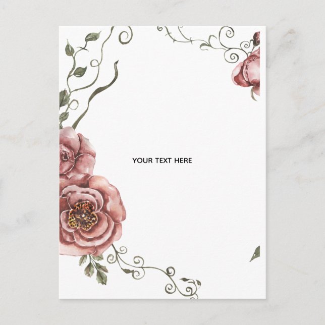 Postal Crea tu propio floral  (Anverso)