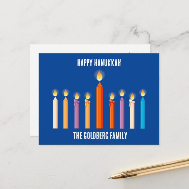 Postal Crea tu propio Hanukkah feliz (Anverso/Reverso In Situ)