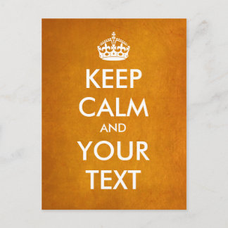 Postal Crea tu propio "Keep Calm & Carry On" (hoja de oro