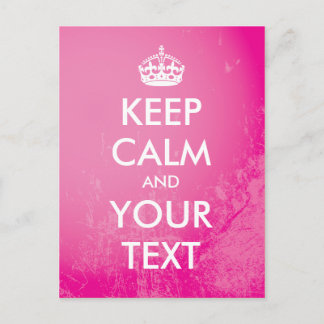 Postal Crea tu propio "Keep Calm" (grano rosa)
