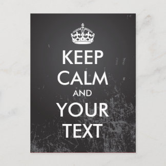 Postal Crea tu propio "Keep Calm" (negro grueso)
