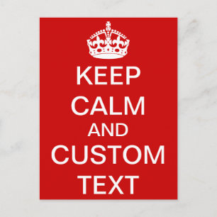Postal Crea Tu Propio Keep Calm y Sigue Adelante Personal