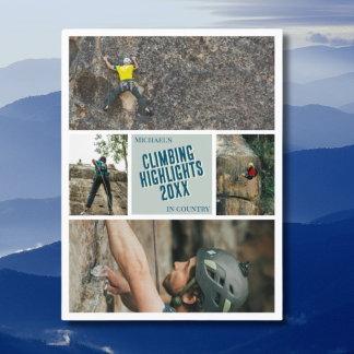 Postal Crea tu propio post de fotos resaltado de escalada