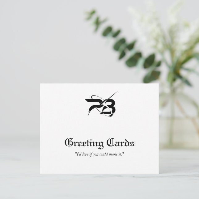 Postal Crea tu propio simple profesional (Anverso de pie)