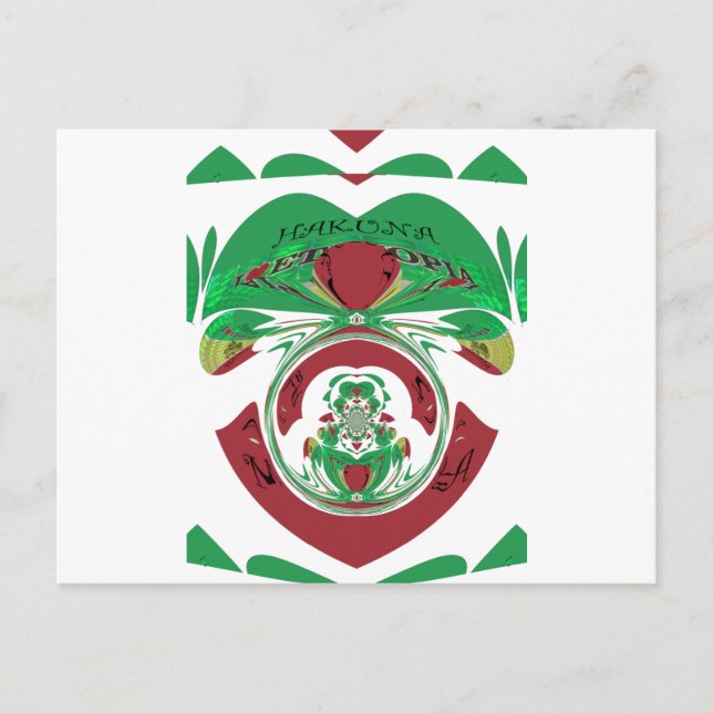 Postal Crea tu propio yo amo la bella Etiopía (Anverso)