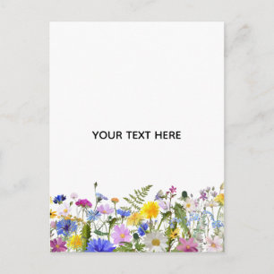 Postal Crea tus propias flores coloridas